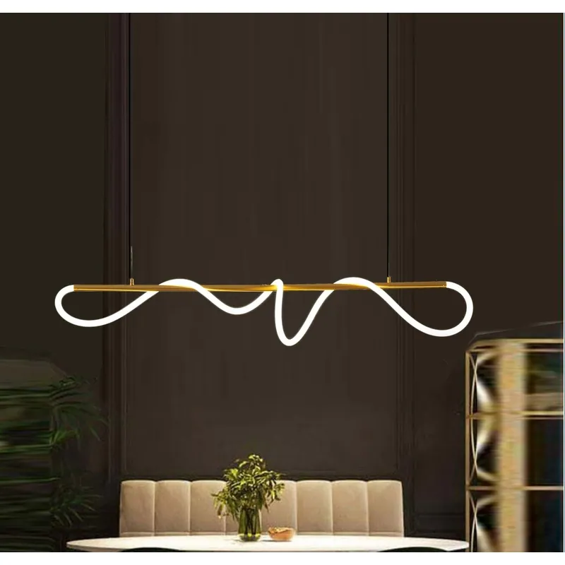 Golden Wave Lumina Linear Pendant Light