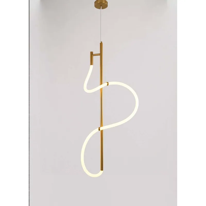 Golden Wave Pendant Light
