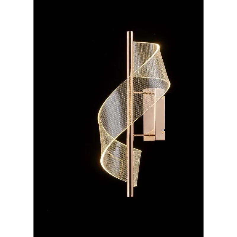 Golden Wave Wall Light