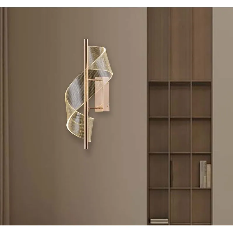 Golden Wave Wall Light