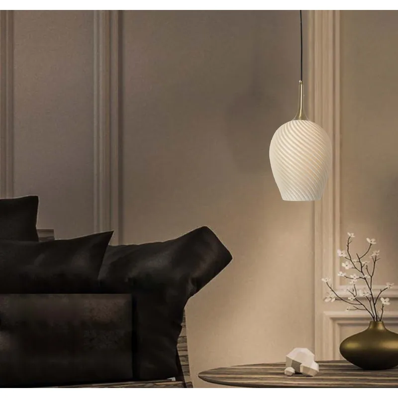 Ivory Helix Pendant Light