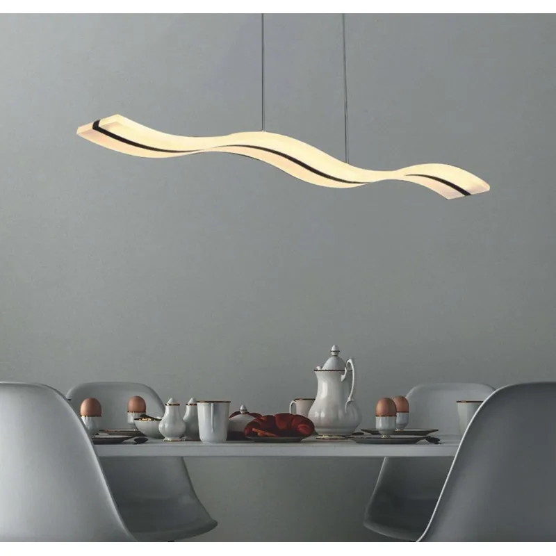 Lunar Ribbon Flow Linear Pendant Light