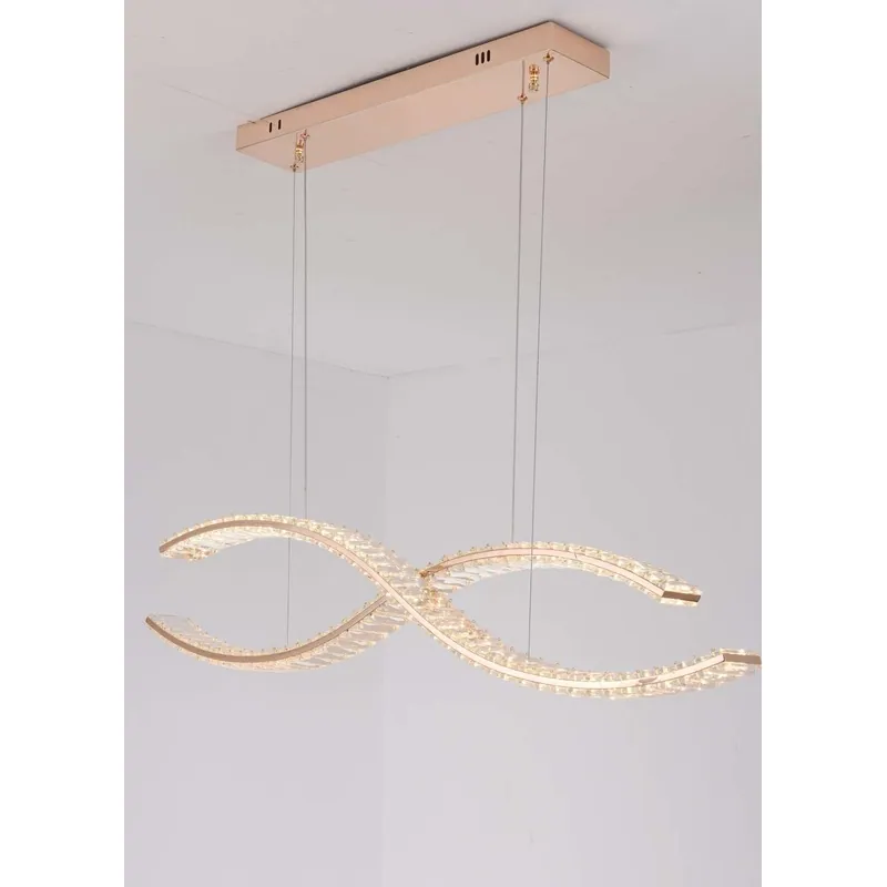 Luxura Crystal Loop Chandelier