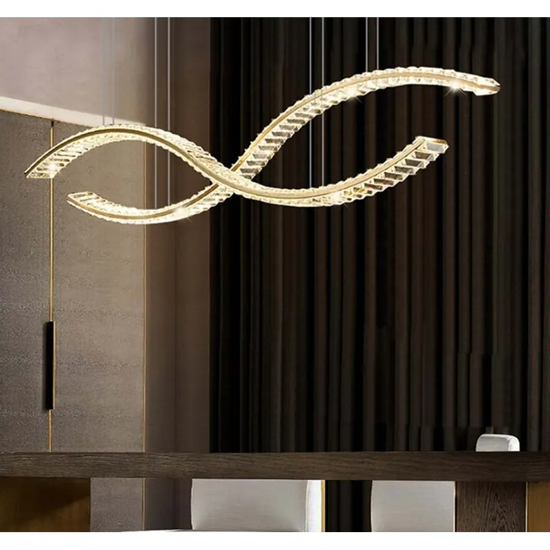 Luxura Crystal Loop Chandelier