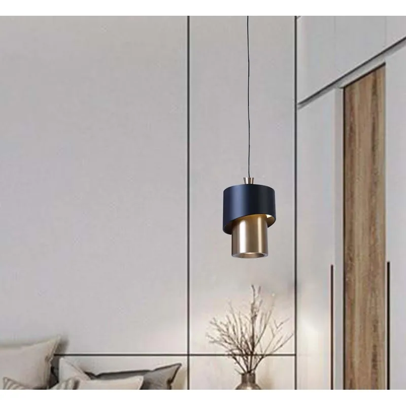 Midnight Brass Bloom Pendant Light