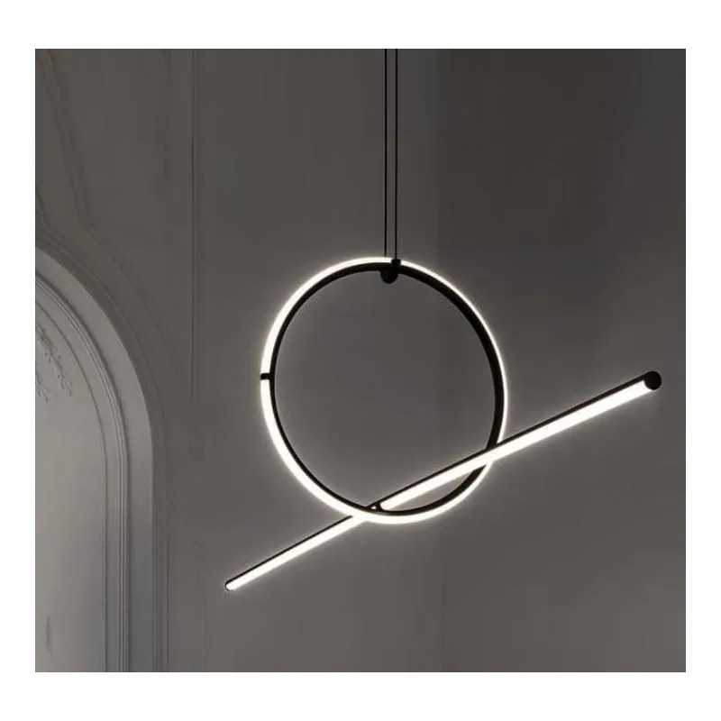 Onyx Halo Beam Linear Pendant Light