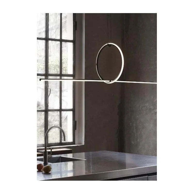 Onyx Halo Beam Linear Pendant Light