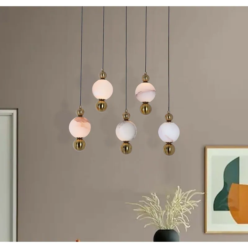 Onyx Orb Constellation Linear Cluster Pendant Light