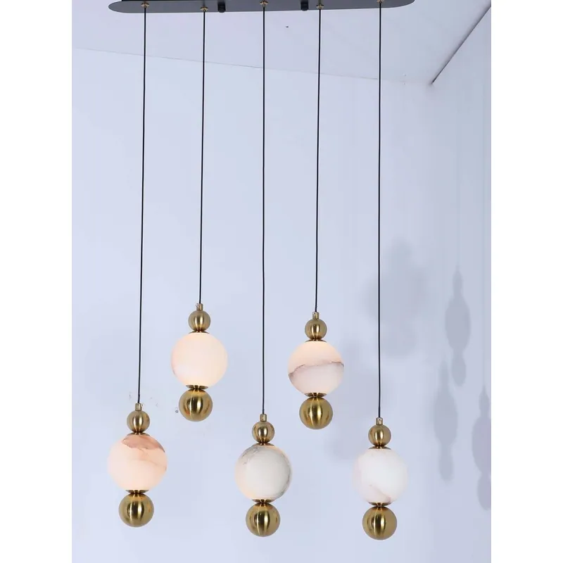 Onyx Orb Constellation Linear Cluster Pendant Light