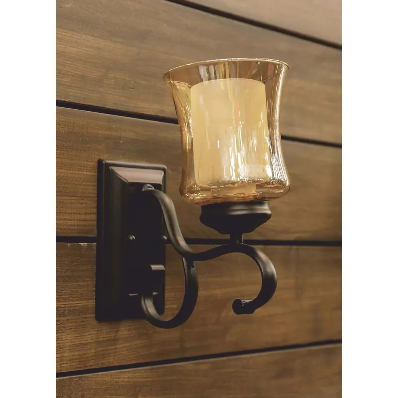 Rustic Charm Glass Wall Light
