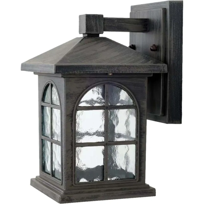 Rustic Lantern Glass Wall Sconce