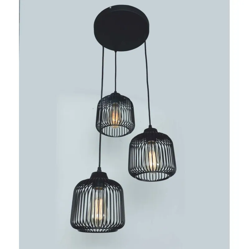 Shadow Ribbed Cascade Cluster Pendant Light