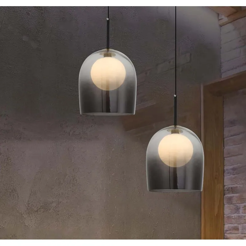 Smoky Orb Lumen Pendant Light