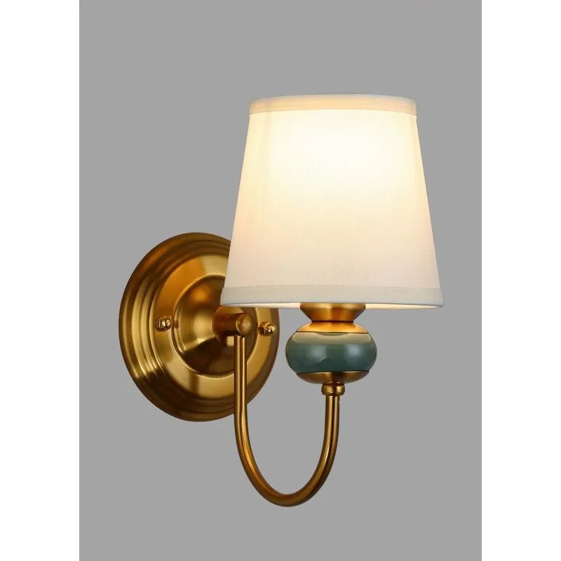 The Lumiere Blossom Fabric Shade Wall Light