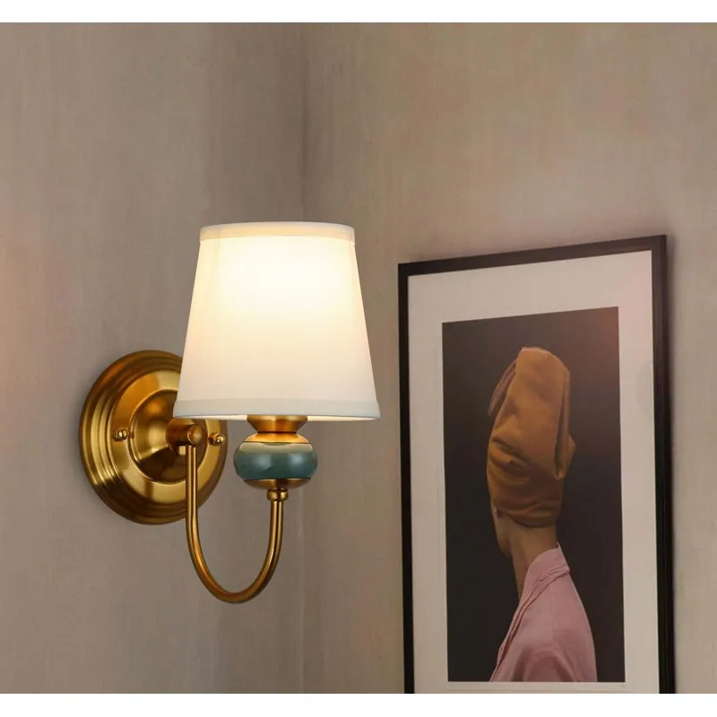 The Lumiere Blossom Fabric Shade Wall Light