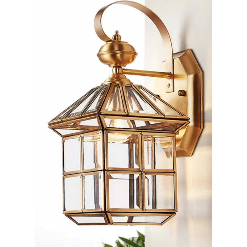 Timeless Brass Lantern Wall Fixture