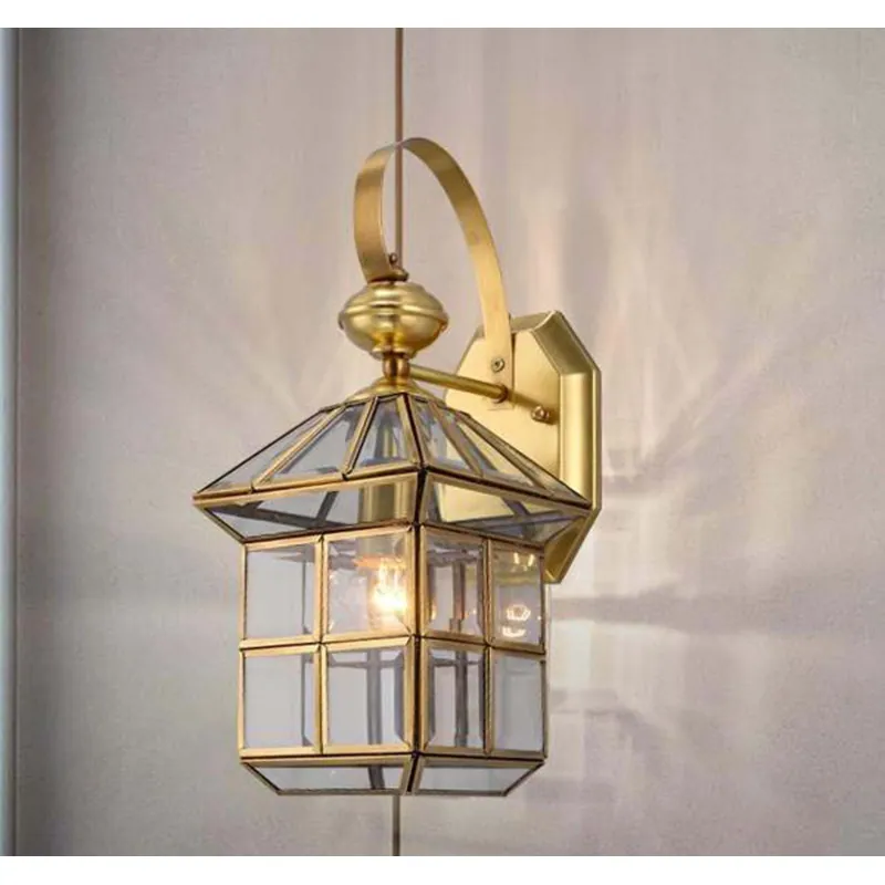Timeless Brass Lantern Wall Fixture