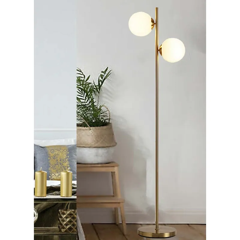 Twin Orbs Modern Floor Lamp