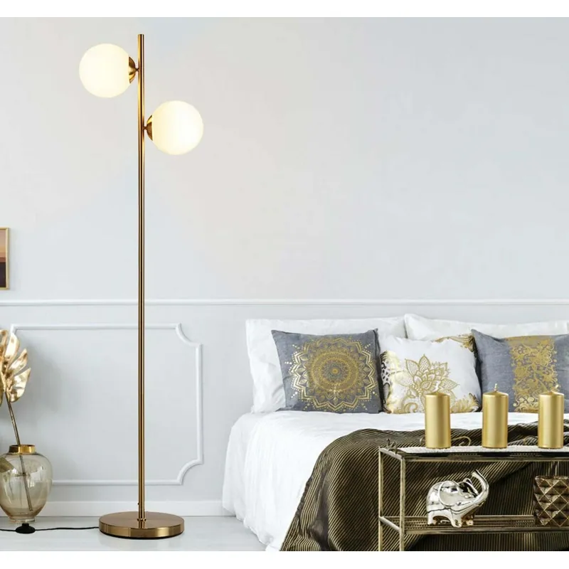 Twin Orbs Modern Floor Lamp