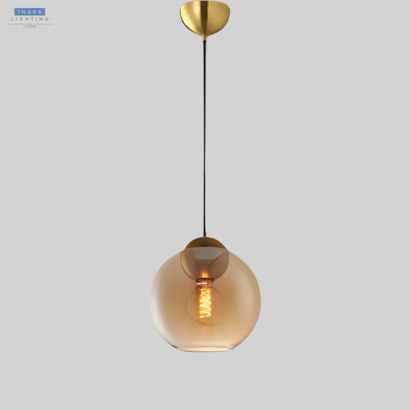 Amber Charm Orb Modern Pendant Light