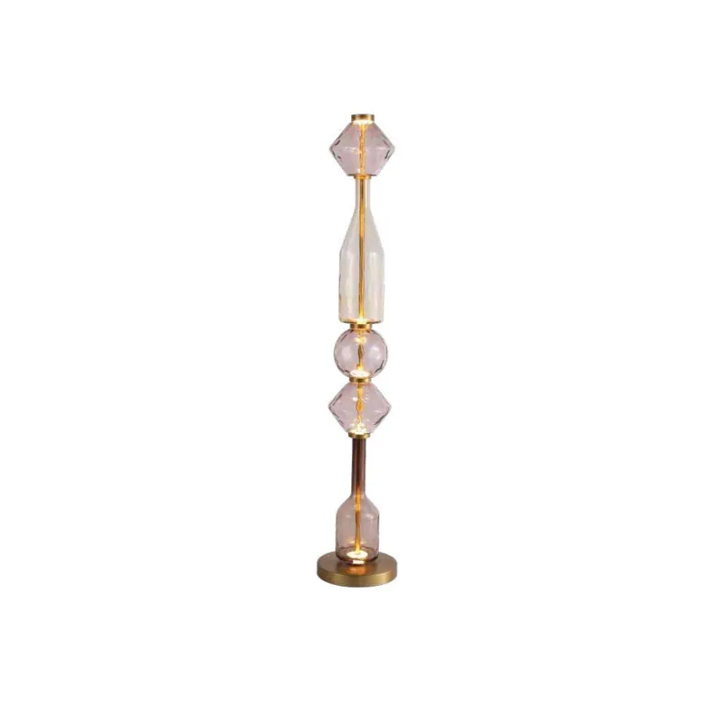 Amber Luminosity Sculptural LED Floor Lamp