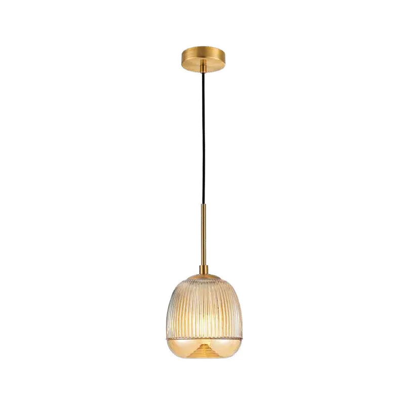 Amber Radiance Bell Pendant Light