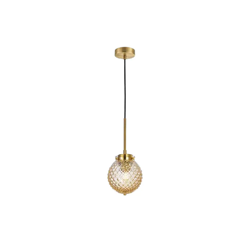 Amber Sparkle Orb Pendant Light
