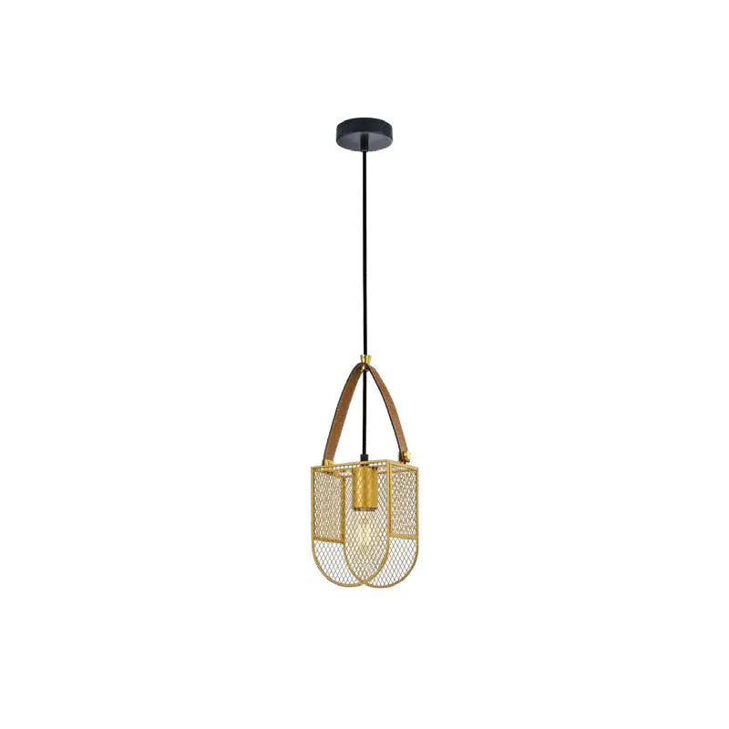Gilded Basket Pendant Light