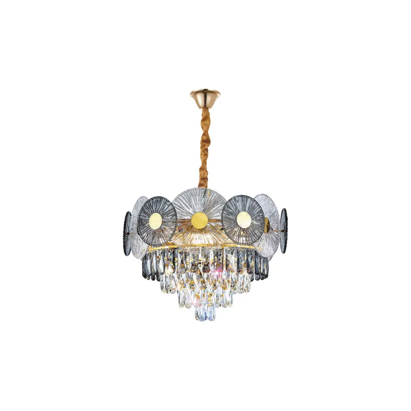 Golden Aura LED Chandelier