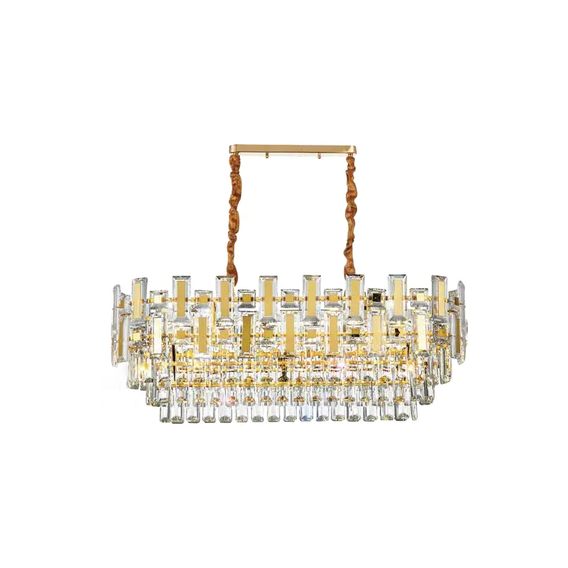 Golden Cascade LED Chandelier