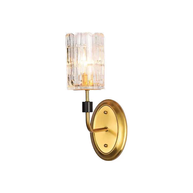 Golden Crystal Cascade Wall Light