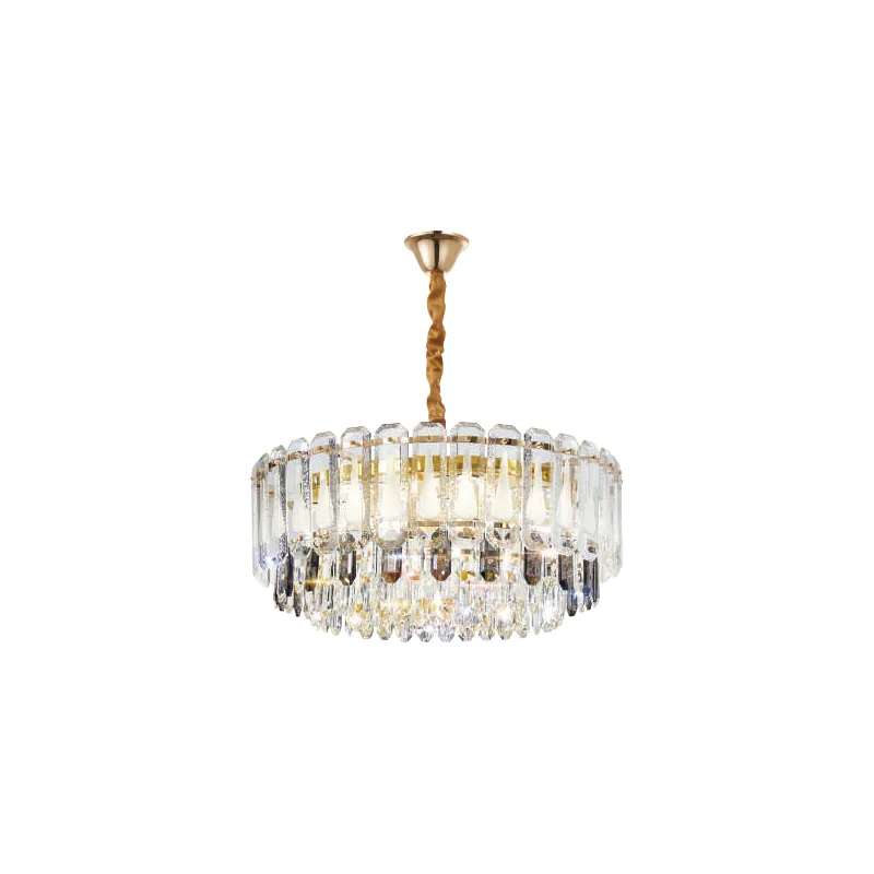 Golden Crystal Halo Chandelier