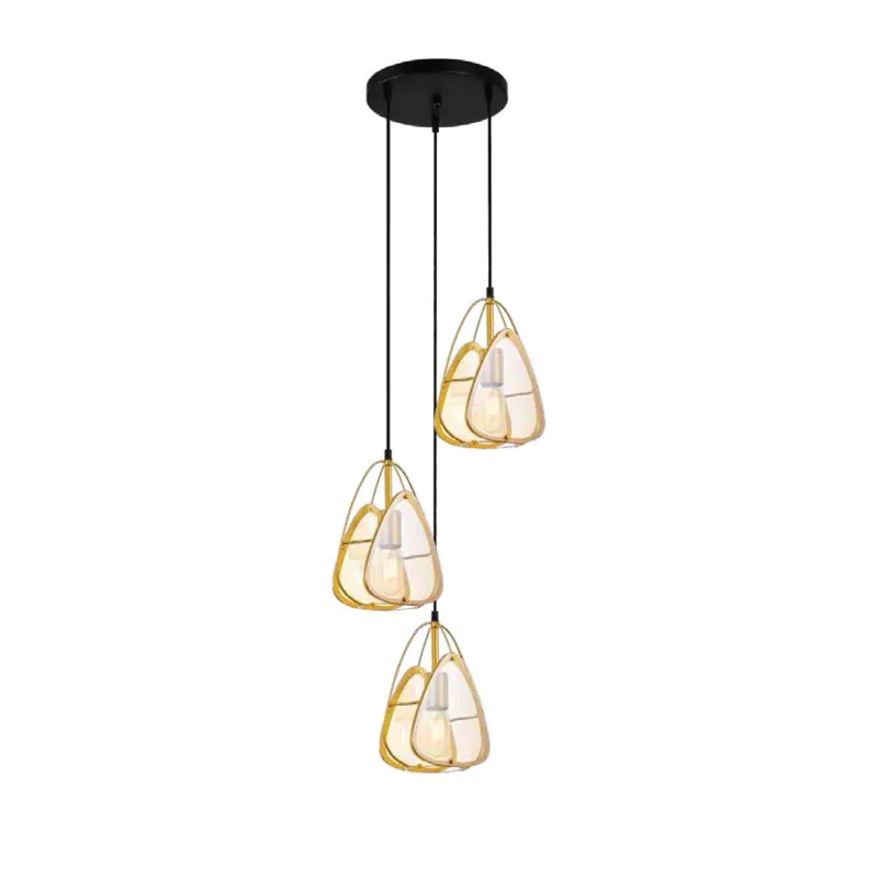 Golden Droplet Trio Cluster Pendant Light