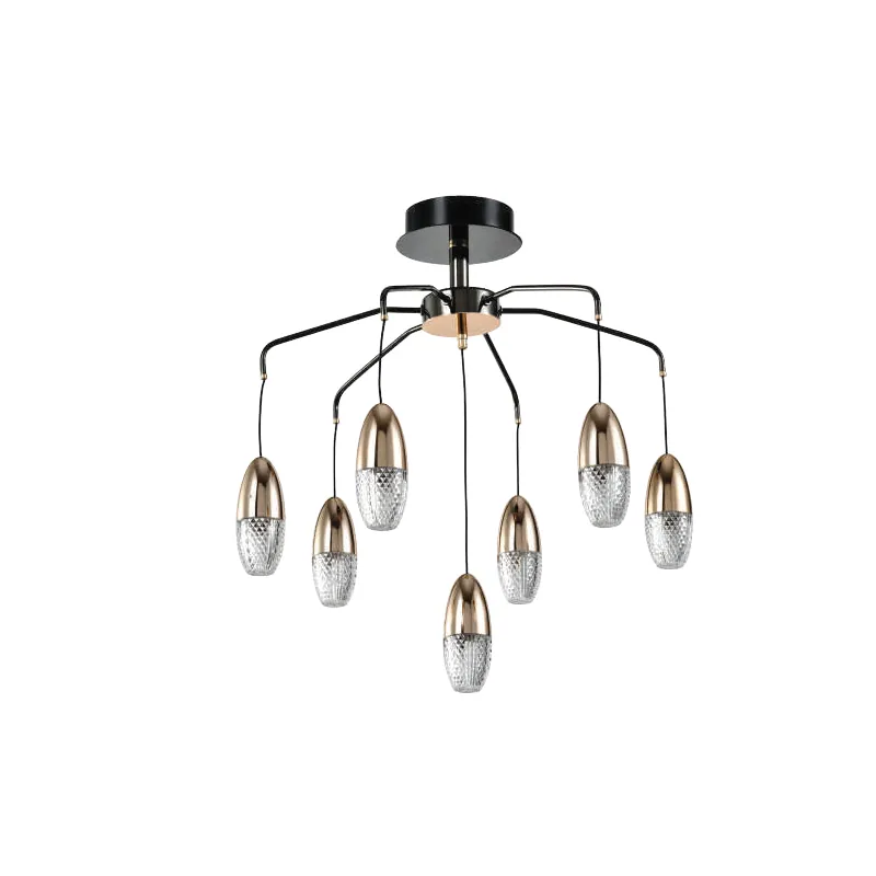 Golden Eclipse Cluster Chandelier