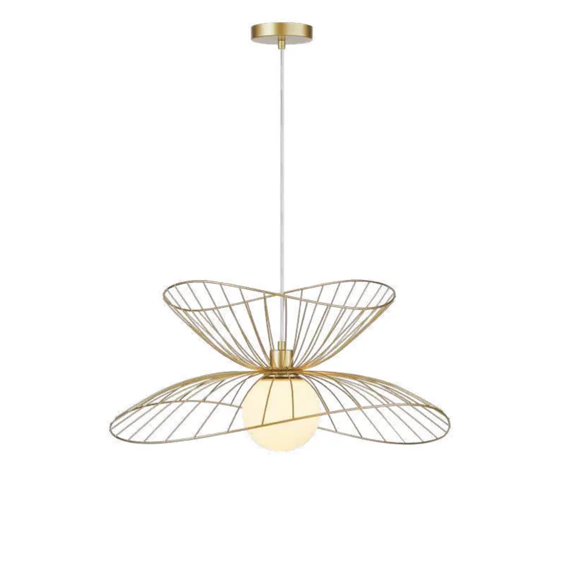 Golden Fan Pendant Light