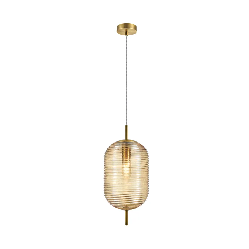 Golden Groove Vessel Pendant Light
