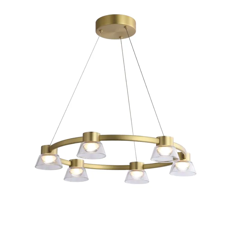 Golden Halo LED Chandelier