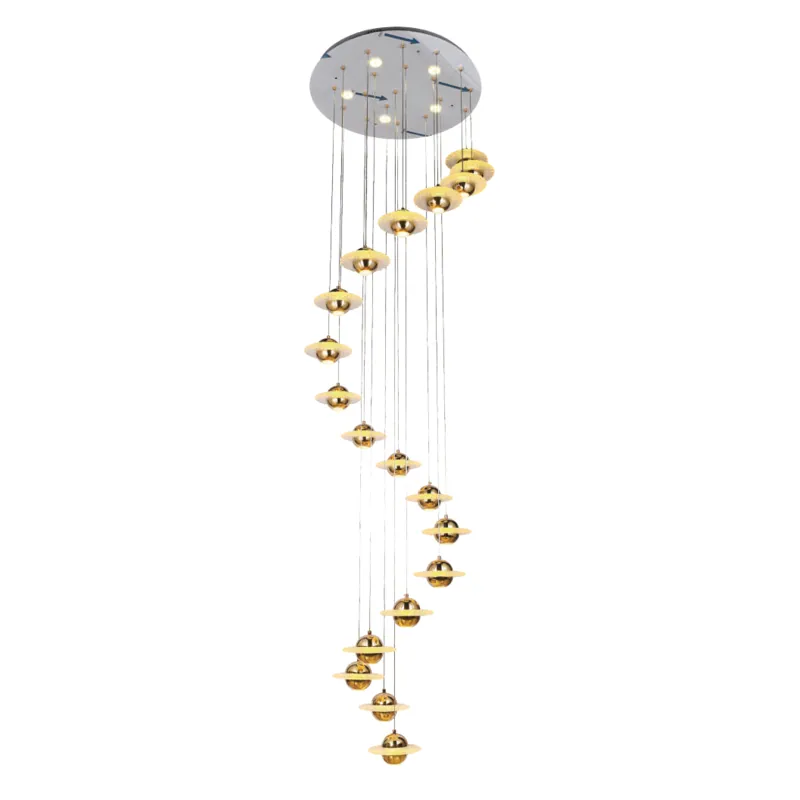 Golden Helix Pendant Cluster