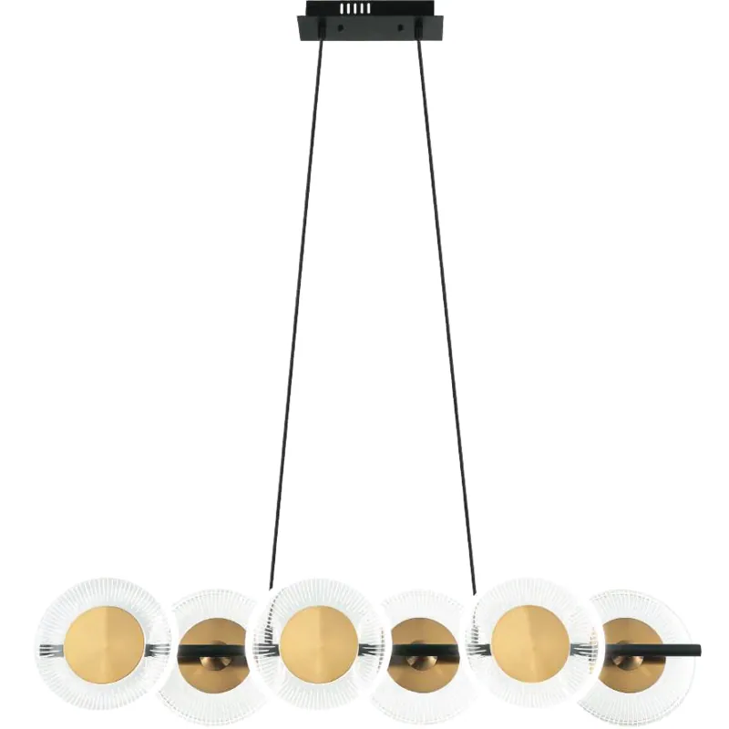 Golden Horizon Acrylic Pendant Chandelier