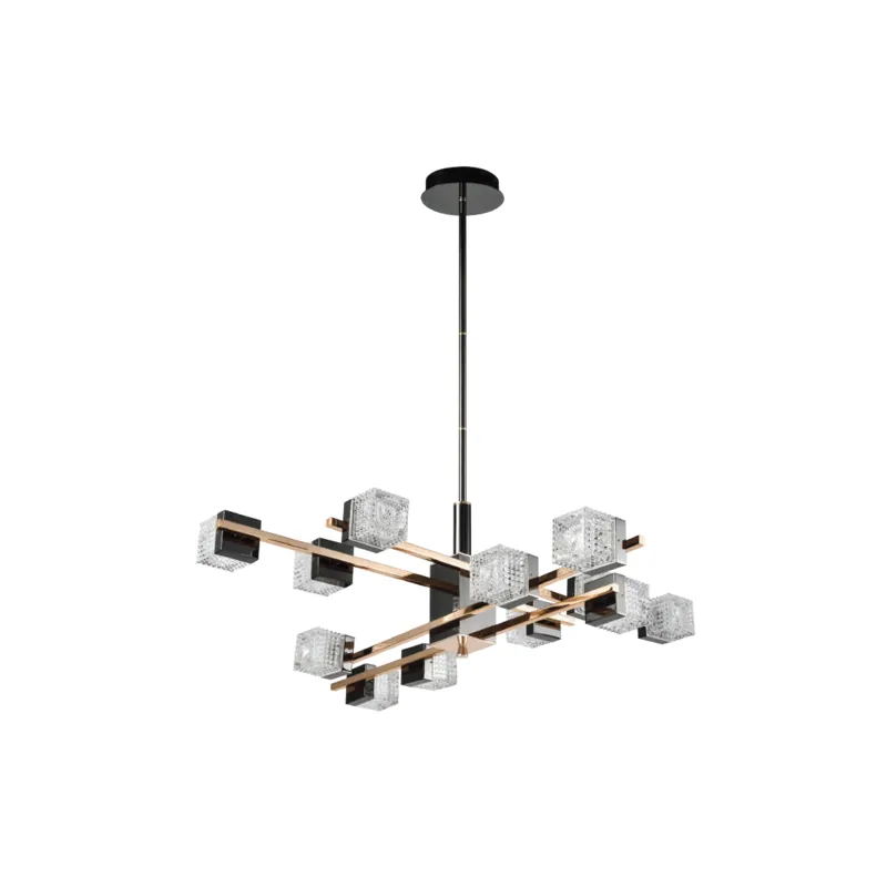 Golden Matrix Chandelier