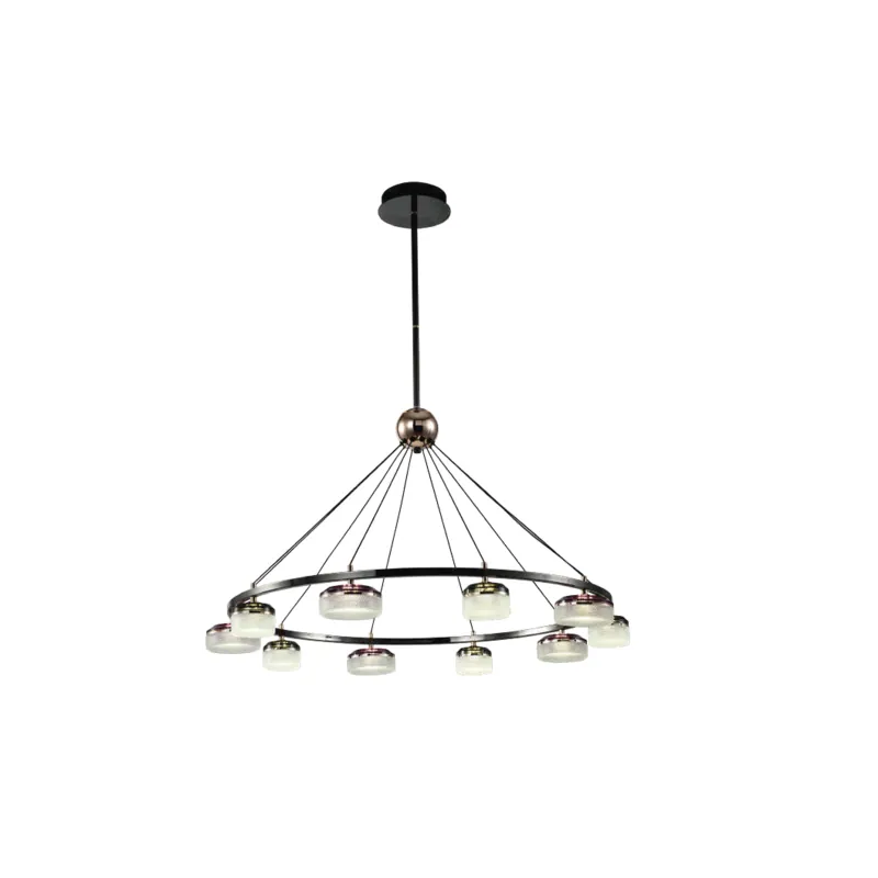 Golden Orbit Pendant Cluster