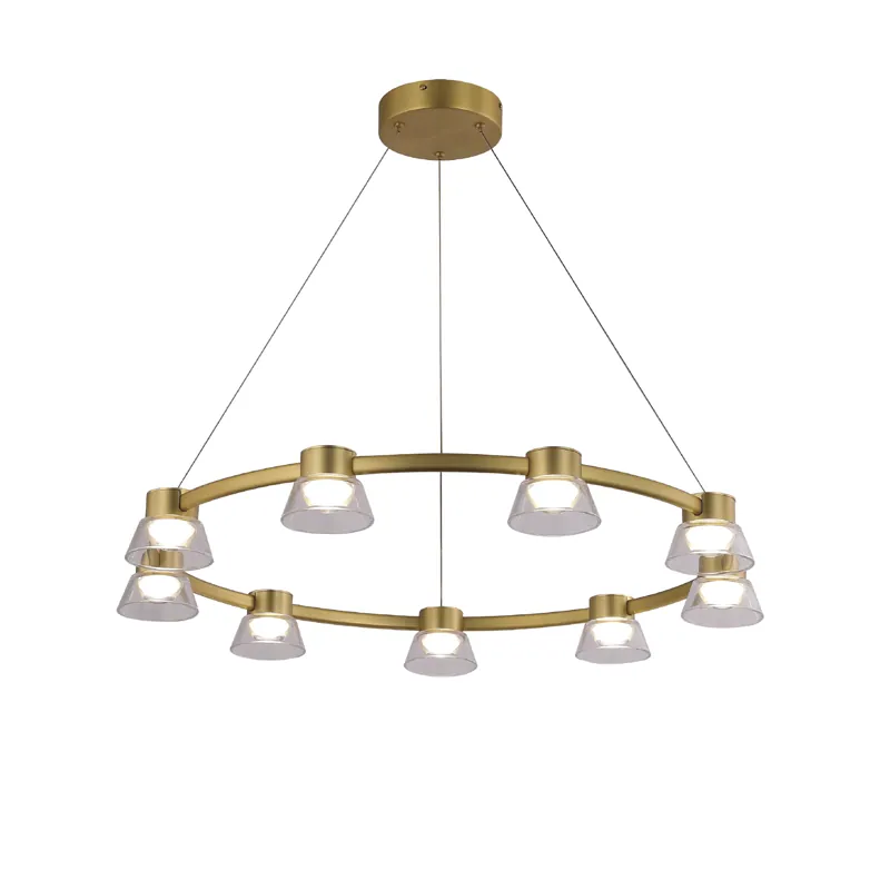 Golden Radiance LED Chandelier