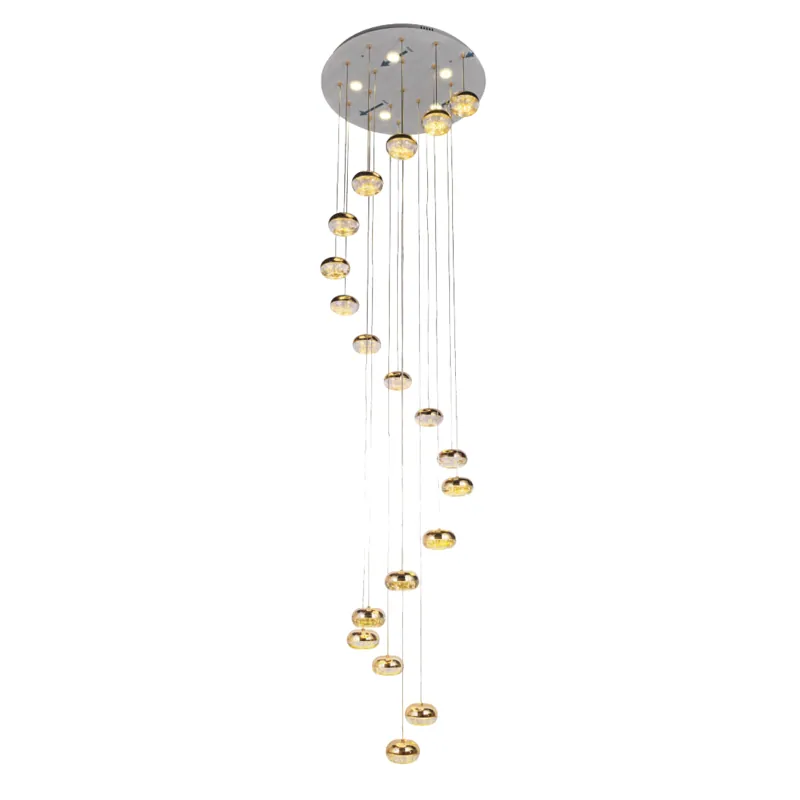 Golden Spiral Pendant Cluster
