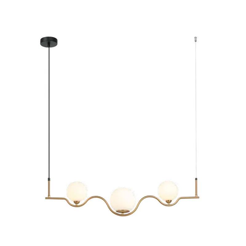 Golden Wave LED Pendant Chandelier