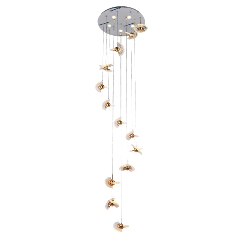 Regal Spiral Pendant Cluster