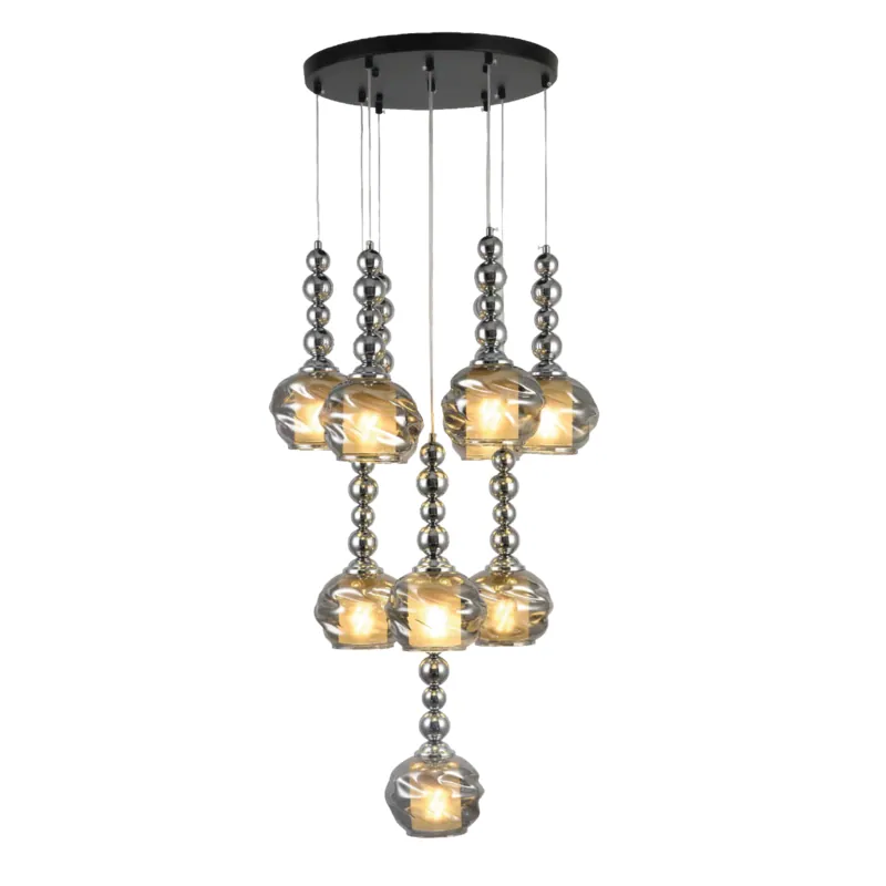 Smoky Diamonds Pendant Cluster
