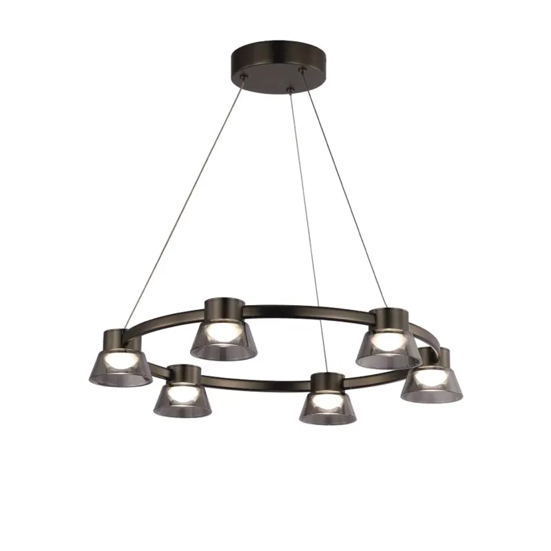 Smoky Halo LED Chandelier