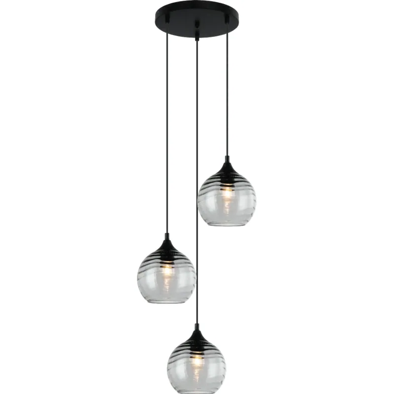 Smoky Orb Cascade Chandelier