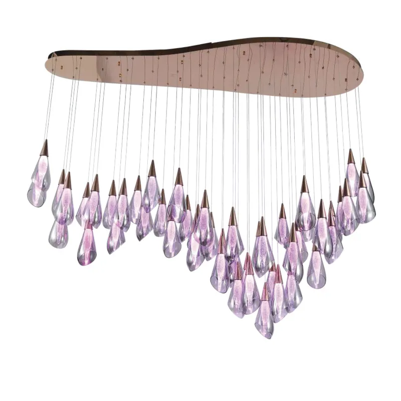 The Twilight Cascade Cluster Crystal Chandelier