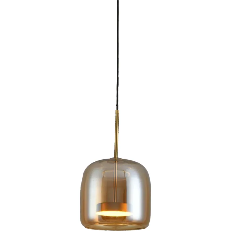 Amber Drum Aura Pendant Light